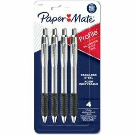 PAPER MATE Pen, Profile, Bp, Metal, 1.0Mm, Black PAP2130508